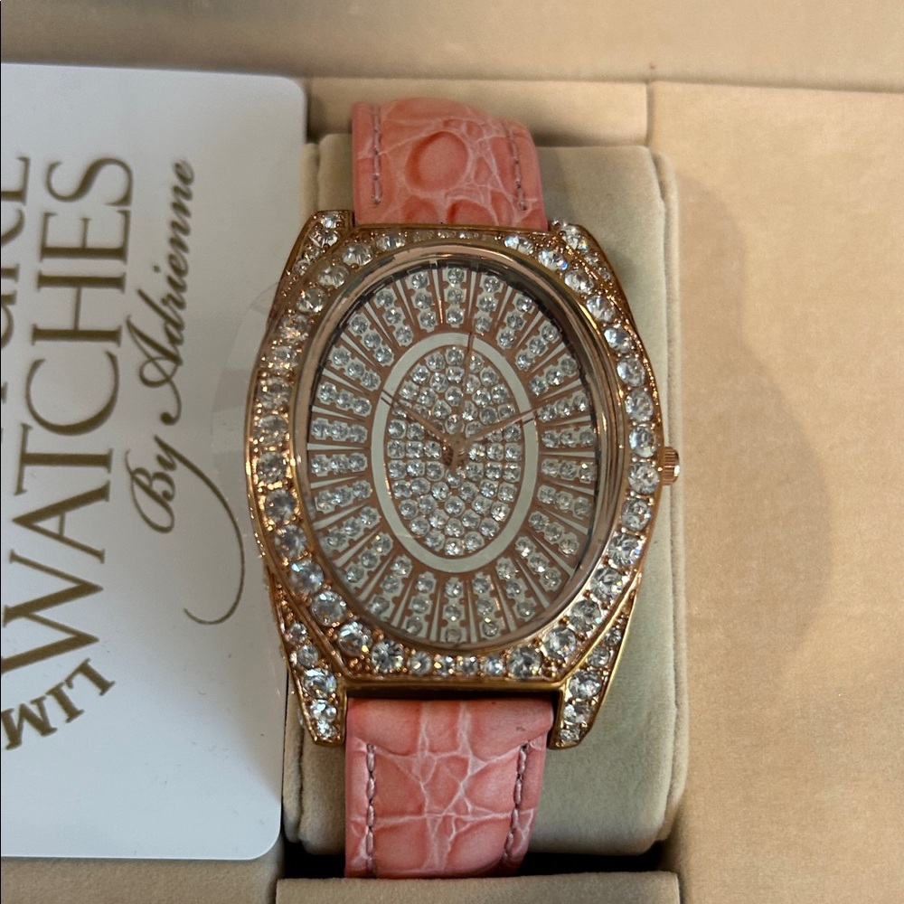 Adrienne Limited Edition Watch with Pink Strap and Silver Accents - Picture 3 of 8